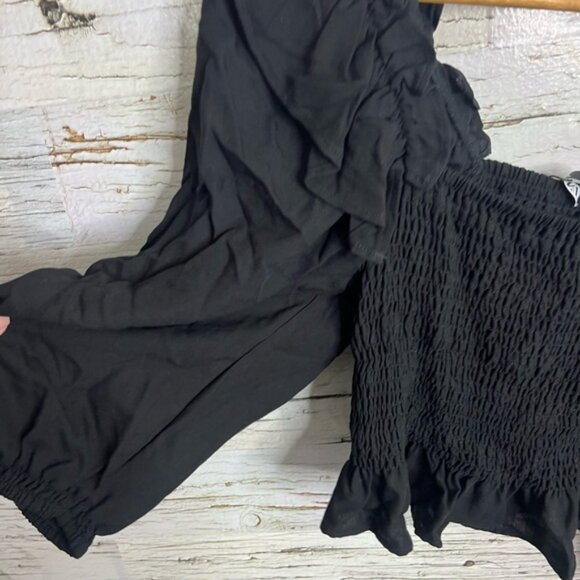 Zara black crop top blouse top size small NWT - Picture 2 of 7